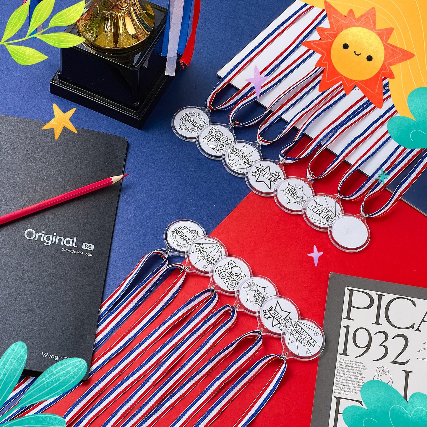 Gold Brass custom academic medal for school achievements