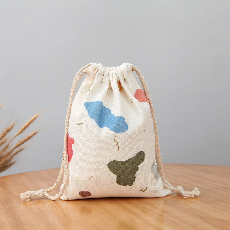 Solid Color Canvas Drawstring Pouch for Custom Orders