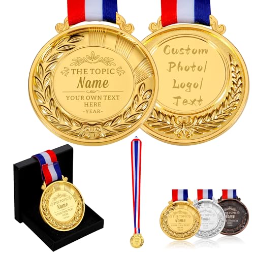 Gold Brass custom achievement medal for spelling bees