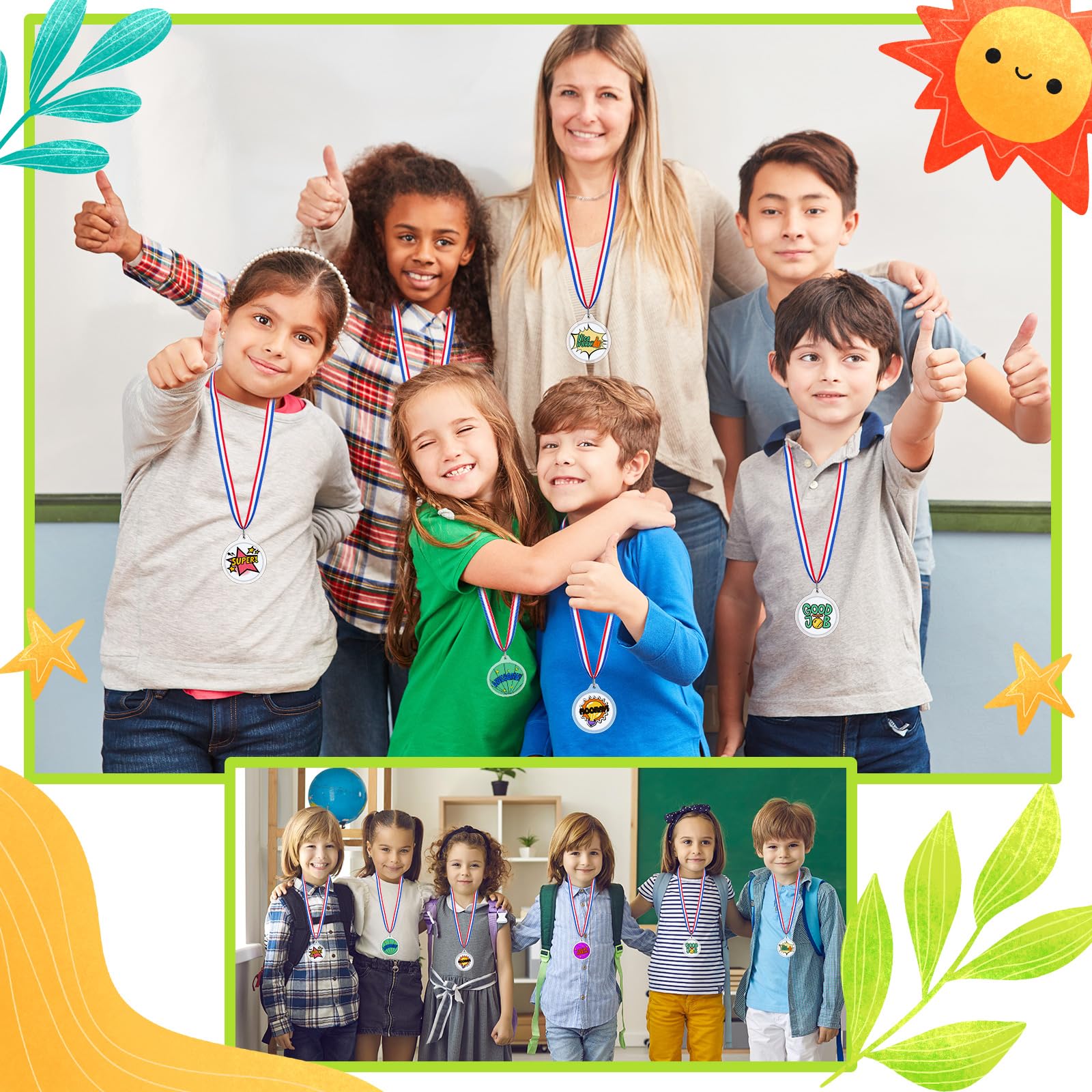 Gold Brass custom academic medal for award ceremonies