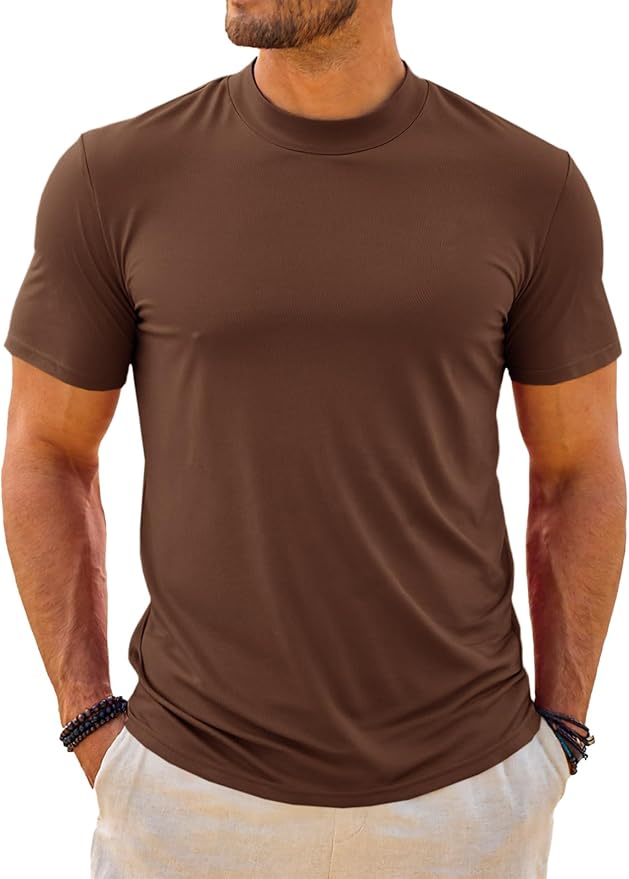 custom-mock-neck-tshirt product image 1