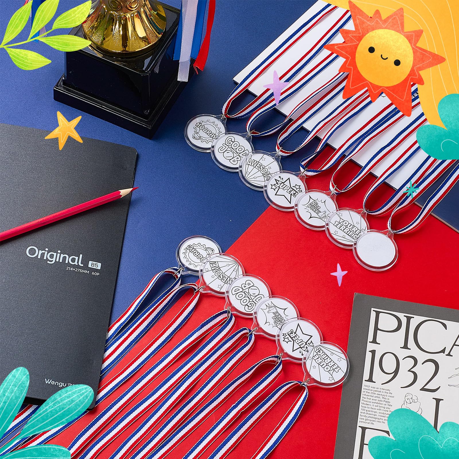 Gold Brass custom academic medal for school achievements