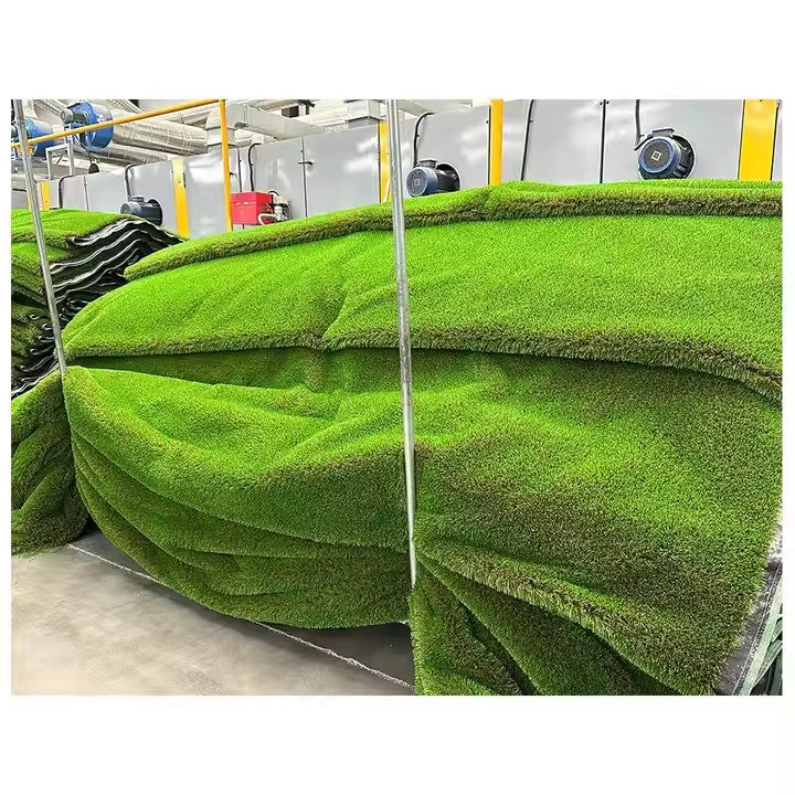 Green artificial turf - Synthetic grass residential lawn installation