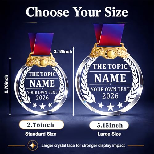 Gold Brass custom achievement medal for sports competitions