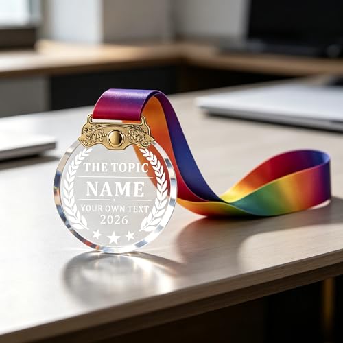 Gold Brass custom achievement medal for academic awards