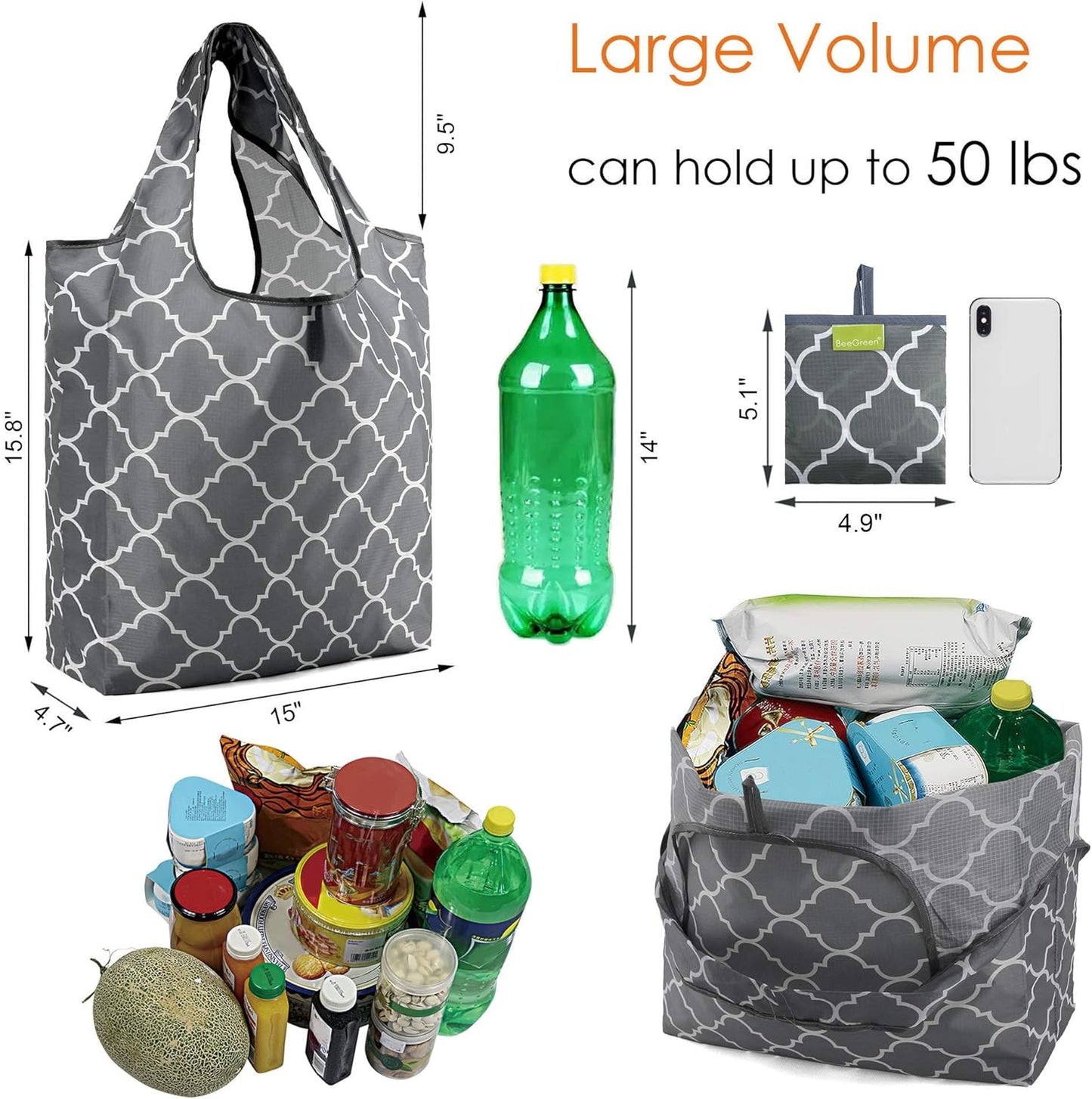 custom-foldable-packable-tote product image 2