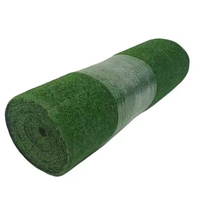 Artificial turf grass - Green synthetic lawn front view for garden
