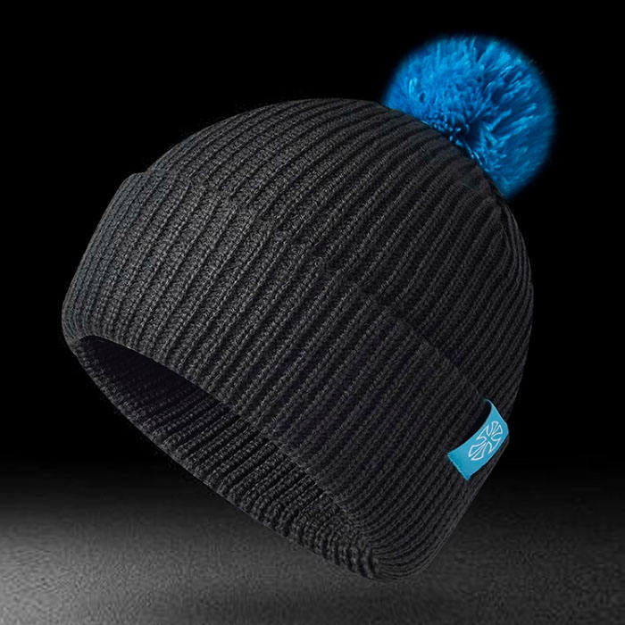 custom-pom-pom-beanie-cuffed product image 3