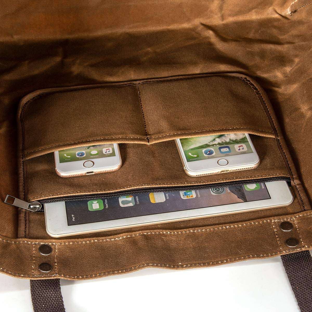 custom-waxed-canvas-waterproof-tote product image 3