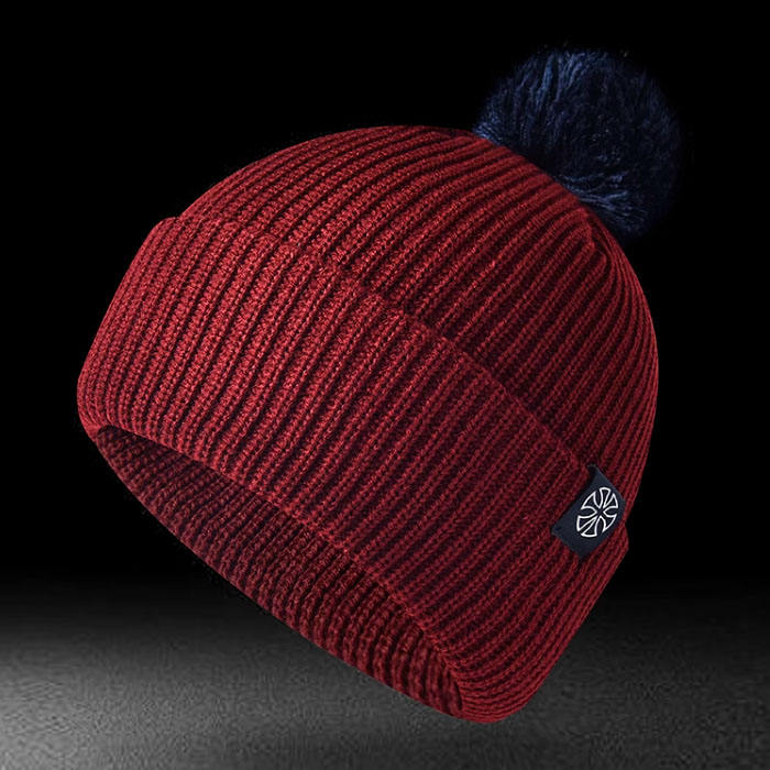 custom-pom-pom-beanie-cuffed product image 6