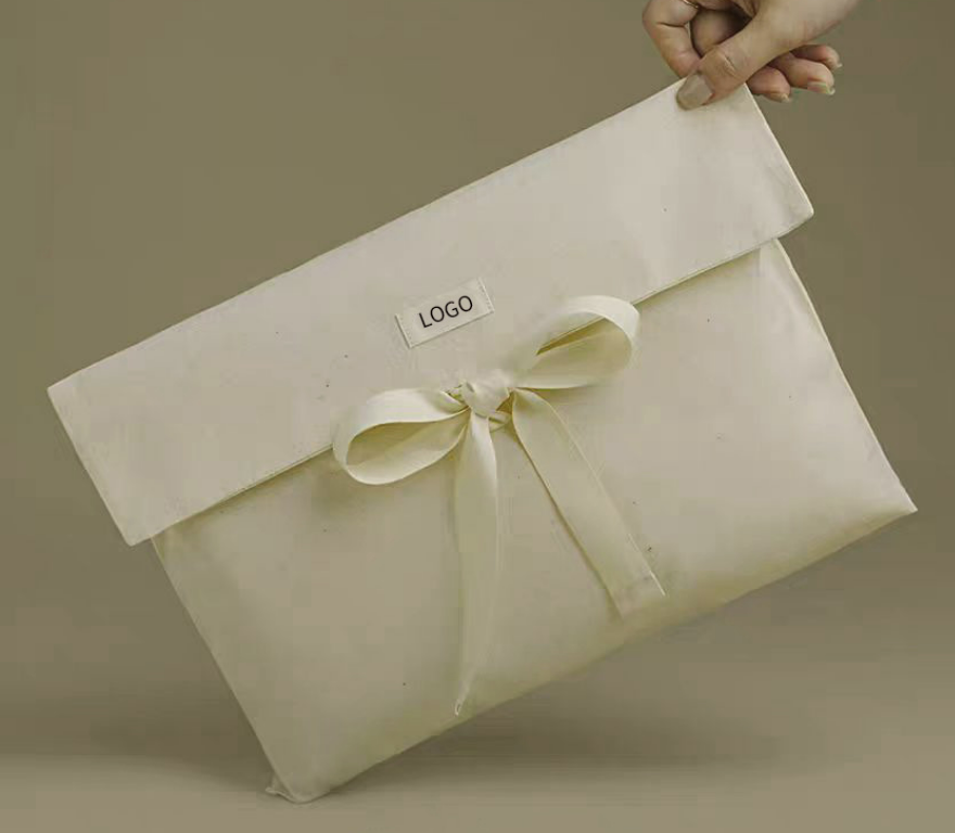 Small batch canvas pouches in multiple colors arranged for wholesale display