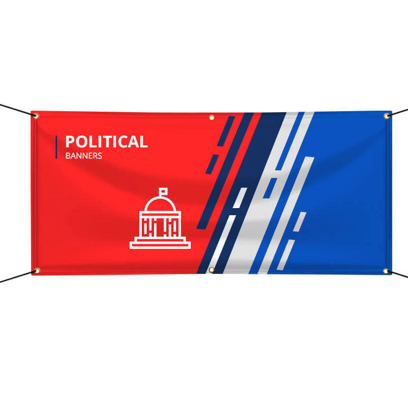 Full-color custom banner displayed on a restaurant patio fence