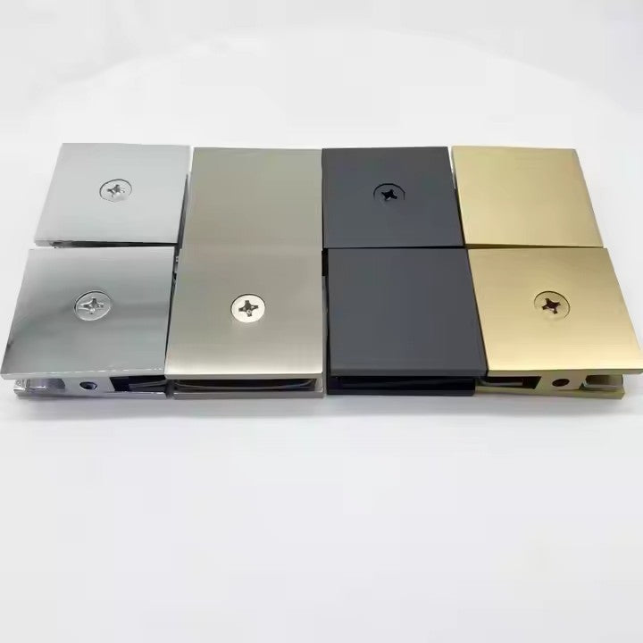 Shower enclosure clamp - Stainless steel glass to wall bracket grey finish