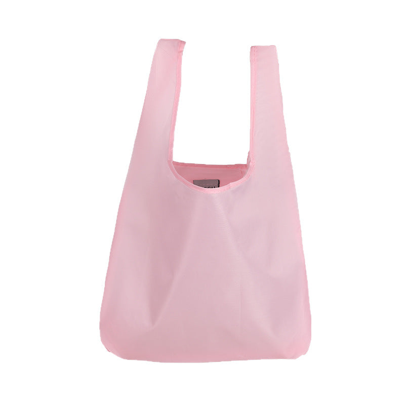 BAGCU foldable reusable shopping bag in green shown open with handles