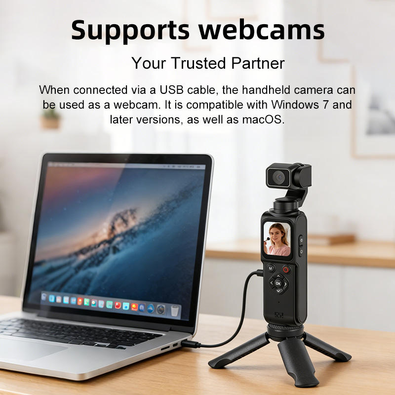 Handheld gimbal camera standard white and black colorways side by side