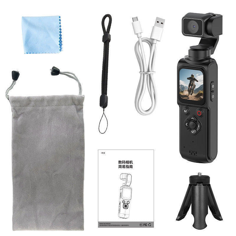 Handheld gimbal camera standard black unit rear view with control layout
