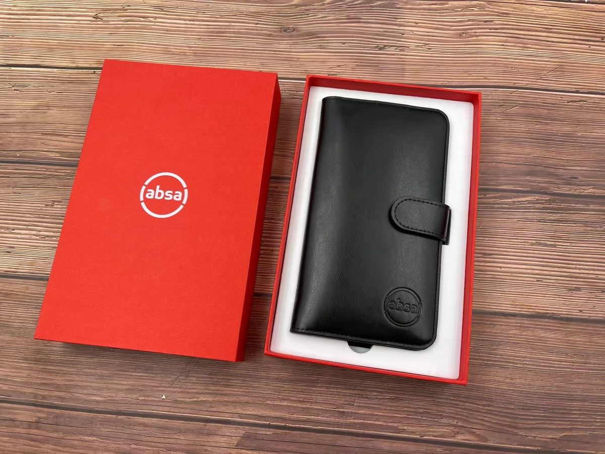 Leather deer-head notebook packed in an optional pen gift box