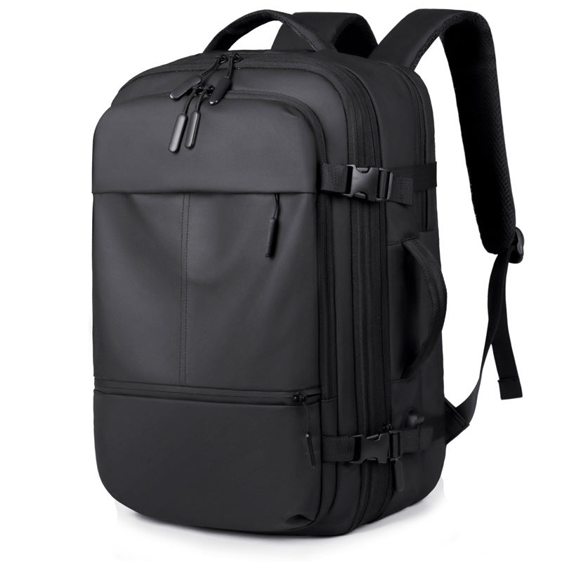 Custom multifunctional backpack carried as a handbag by the side foam handle
