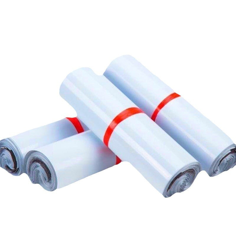 White poly mailer bags supplied on a roll for fast packing