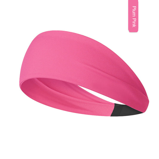 Close-up of the black non-slip strip inside the sweat-wicking headband